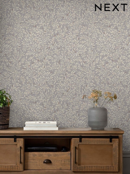 Grey Ditsy Leaf 10M Wallpaper (A97597) | £32