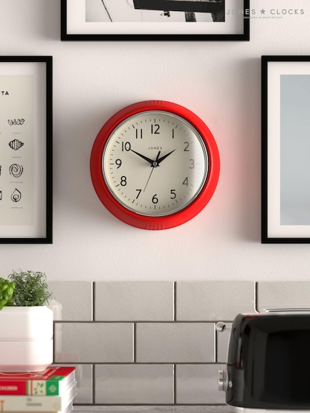 Jones Clocks Red Red Kitchen Clock (A98049) | £27