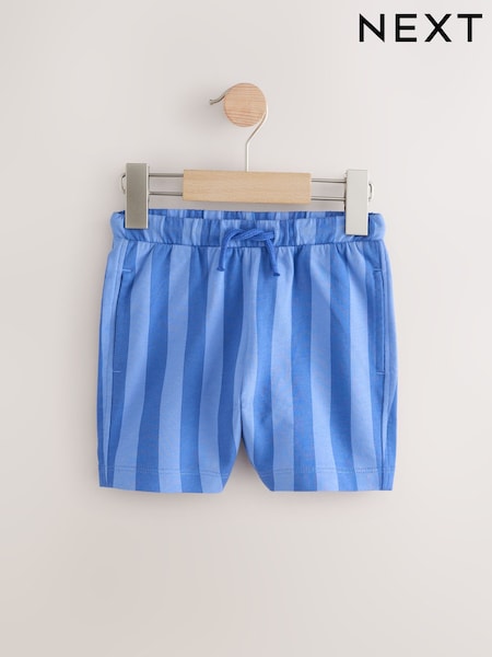 Blue Stripe Patterned Singles Shorts (3mths-7yrs) (AA0090) | £5 - £7