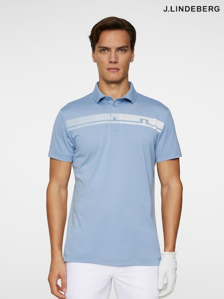 J.Lindeberg Pale Blue Golf Klas Polo Shirt (AA0304) | £65