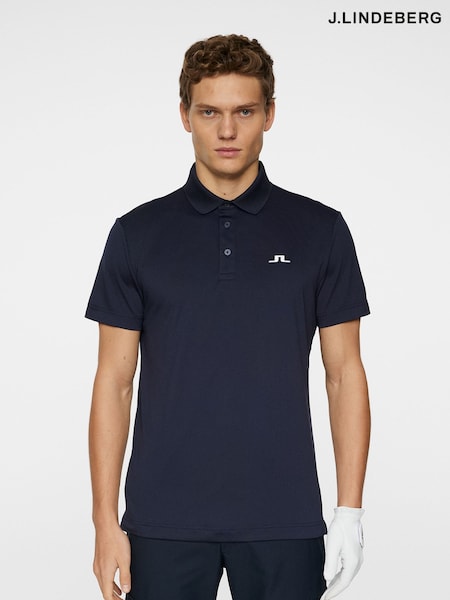 J.Lindeberg Navy Golf Bridge Polo Shirt (AA0306) | £65