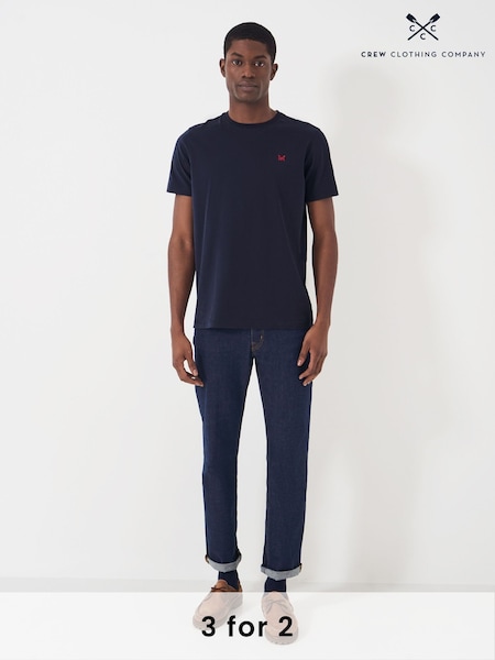Crew Clothing Blue 100% Cotton Crew Classic T-Shirt (AA0400) | £25