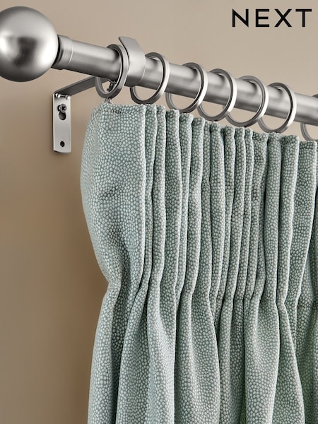10 Pack Brushed Silver 28mm Diameter Premium Silent Curtain Pole Rings (AA0553) | £12