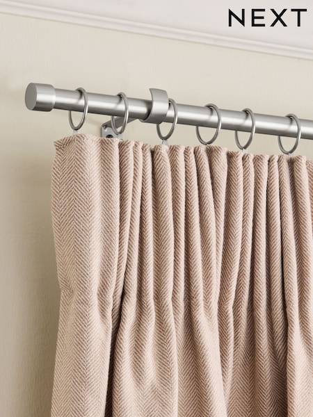 10 Pack Brushed Silver Curtain Pole 19mm Rings (AA0559) | £5