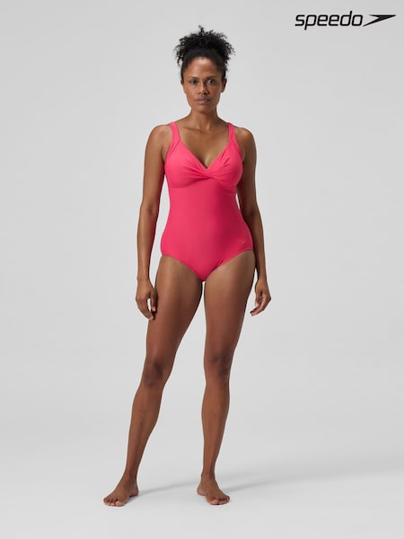 Speedo Pink Shaping Cross Knot Swimsuit (AA0615) | £45