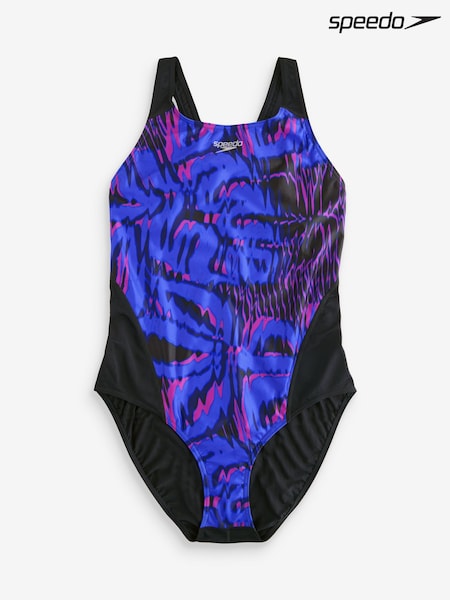 Speedo Blue All-Over Digital Record Breaker Swimsuit (AA0627) | £50