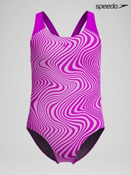 Speedo Pink Digital Allover Splashback Swimsuit (AA0701) | £25