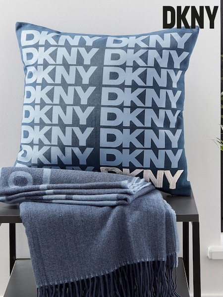 DKNY Blue Logo Cushion (AA0798) | £45