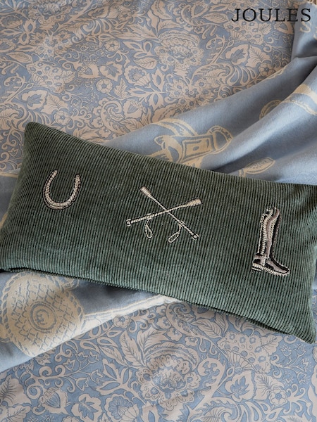 Joules Khaki Equestrian Cushion (AA0802) | £40