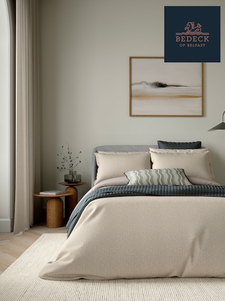 Bedeck of Belfast Mink Emmy Duvet Cover and Pillowcase 100% Cotton Set (AA0821) | £110 - £140