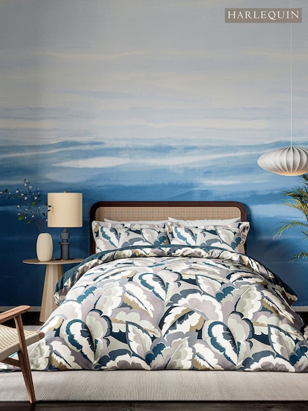 Harlequin Cornflower Calathea Duvet 100% Cotton Cover and Pillowcase Set (AA0837) | £115 - £148
