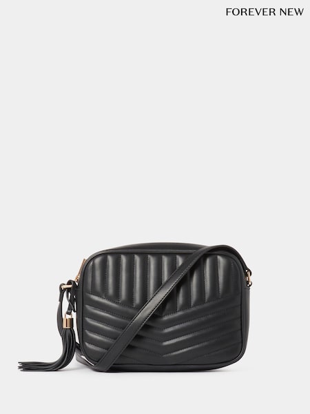Forever New Black Signature Quinn Quilted Camera Bag (AA0982) | £75