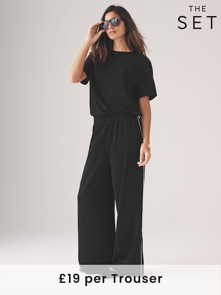 The Set Khaki/Navy 2 Pack Pull On Trousers with Side Stripe (AA1020) | £38