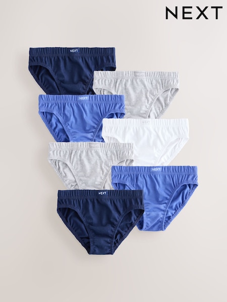Blue 100% Cotton Briefs 7 Pack (1.5-16yrs) (AA1126) | £10 - £15