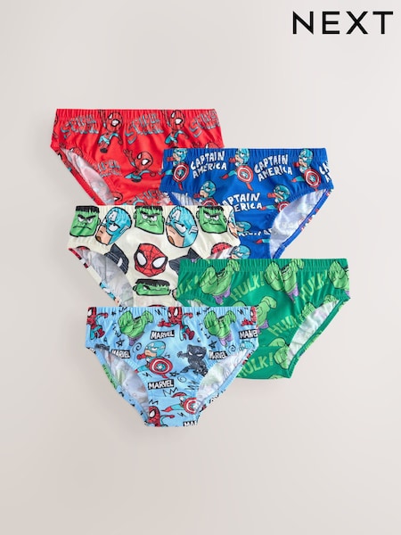 Marvel Briefs 5 Pack (1.5-10yrs) (AA1147) | £11 - £12