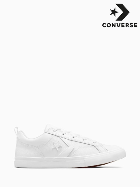 Converse White Youth Pro Blaze Strap Trainers (AA1206) | £45
