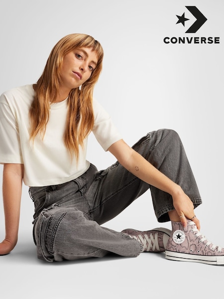 Converse Purple Chuck Taylor All Star Snakeskin Print Trainers (AA1249) | £70