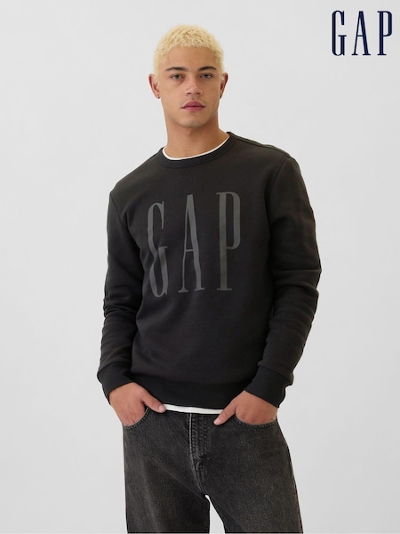 Gap Black Logo Crew Neck Jumper (AA1431) | £20