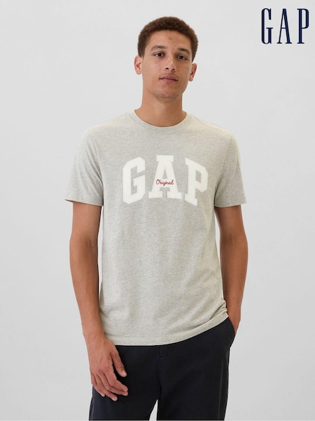 Gap Grey Everyday Original Logo 100% Cotton Crew Neck Short Sleeve T-Shirt (AA1481) | £14