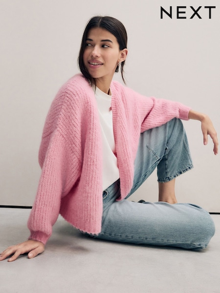Pink Chunky Knit Cardigan (AA1588) | £46