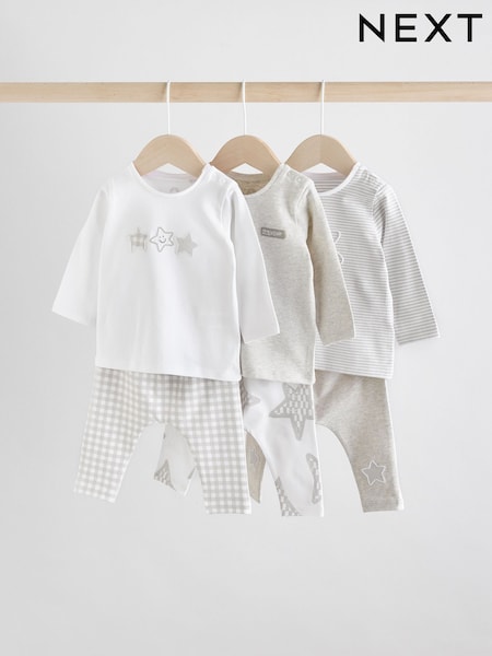 Grey Star Tops and Leggings Baby Set 6 Pack (0mths-2yrs) (AA1652) | £28 - £30