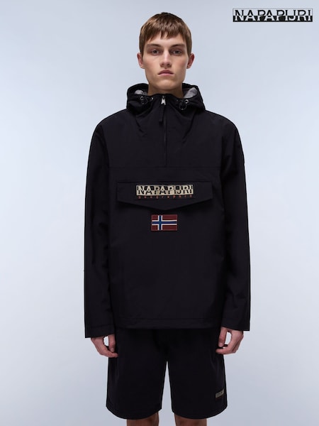 Napapijri Rainforest Summer Anorak Black Coat (AA1735) | £175