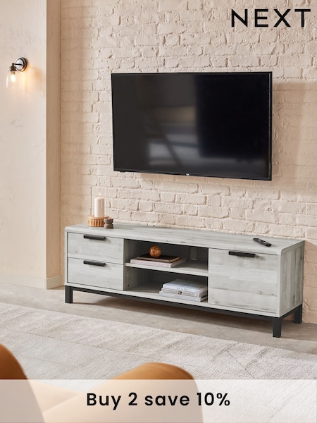 Grey Bronx Oak Effect Up to 65 inch TV Unit (AA2113) | £350