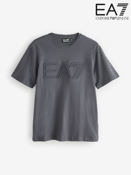 Emporio Armani EA7 Textured Logo 100% Cotton T-Shirt (AA2135) | £60