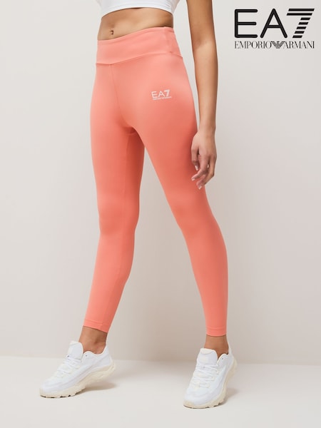 Emporio Armani EA7 Pink Logo Stretch Long Leggings (AA2156) | £60