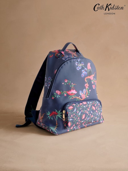 Cath Kidston Navy Birds Curve Backpack (AA2191) | £60