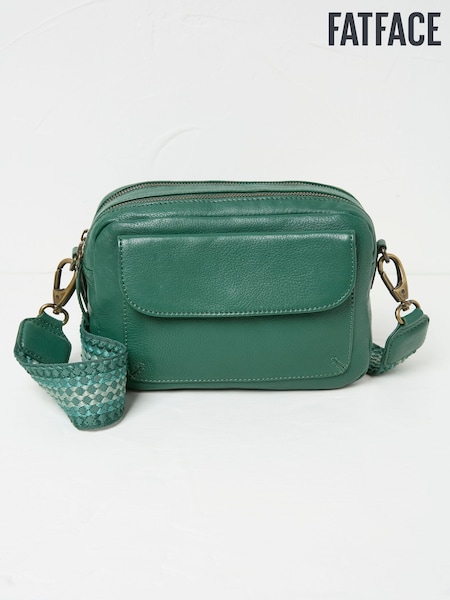 FatFace Oslo Bright Green Camera Bag with Ornate Strap (AA2315) | £75
