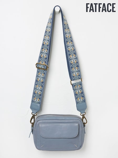 FatFace Oslo Blue Camera Bag with Ornate Strap (AA2316) | £75