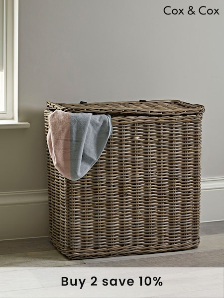 Cox & Cox Natural Rectangle Rattan Laundry Basket (AA2381) | £375