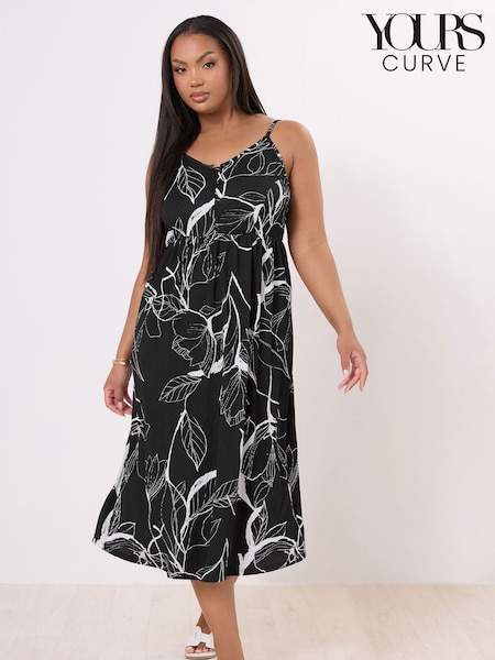 Yours Curve Black Structured Sundress (AA2408) | £31