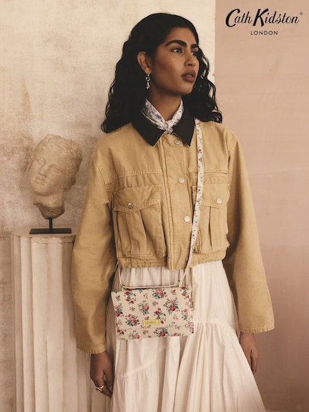Cath Kidston Ecru Icon Bunches 2 in 1 Cross-Body Bag (AA2481) | £50