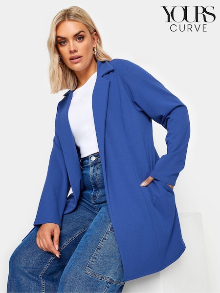Yours Curve Blue Scuba Blazer (AA2814) | £37