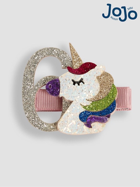 JoJo Maman Bébé Pink 6th Birthday Clip (AA2997) | £6