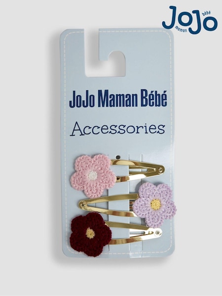 JoJo Maman Bébé Berry 3-Pack Crochet Clips (AA3101) | £7