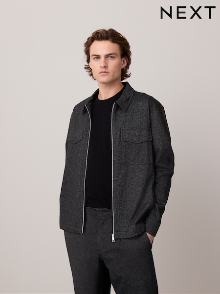 Charcoal Grey Jersey Shacket (AA3129) | £45