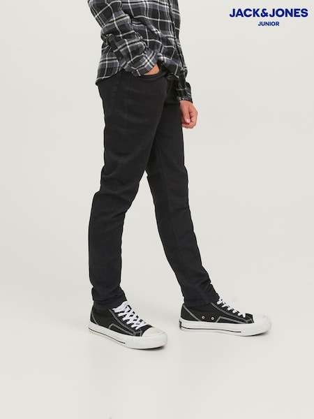 JACK & JONES JUNIOR Skinny Fit 5 Pocket Black Jeans (AA3265) | £26