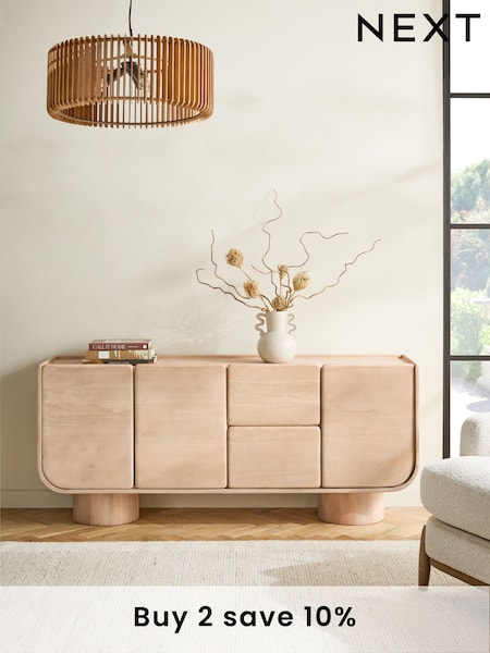 Light Blythe Solid Mango Wood Large Sideboard (AA3505) | £1,099