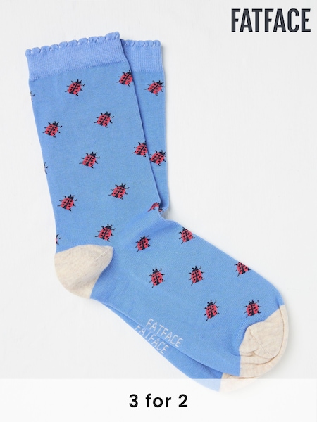 FatFace Blue Ladybird Women's Socks (AA4148) | £7.50