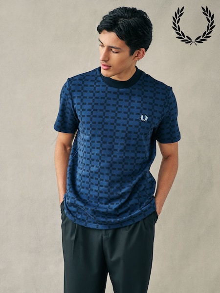 Fred Perry Geometric Jacquard T-Shirt (AA4215) | £80