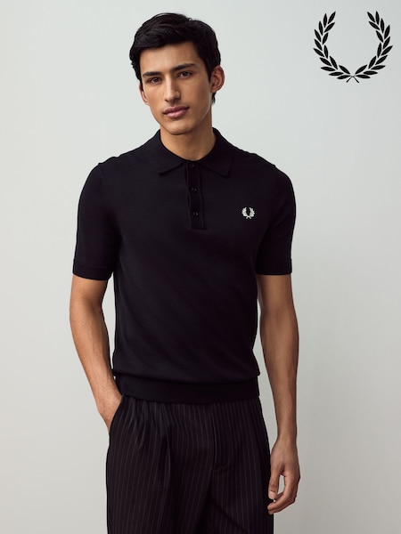 Fred Perry Cotton Knitted Polo Shirt (AA4236) | £95