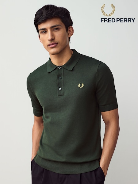 Fred Perry Cotton Knitted Polo Shirt (AA4237) | £95
