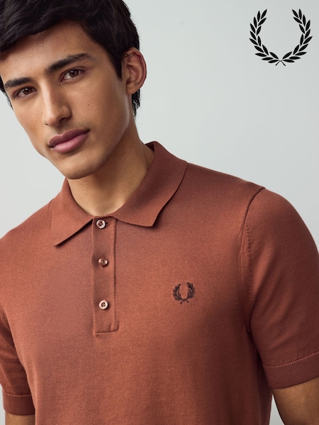 Fred Perry Cotton Knitted Polo Shirt (AA4241) | £95