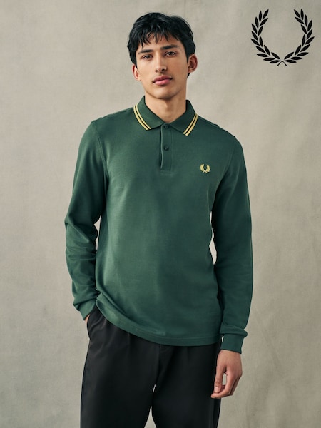 Fred Perry Long Sleeve Twin Tipped Polo Shirt (AA4260) | £90