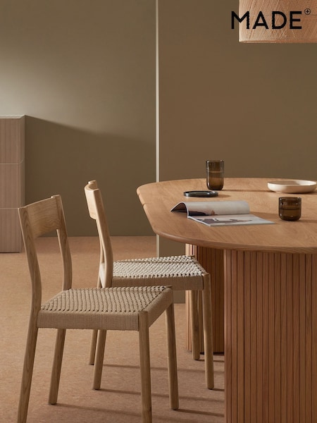 MADE.COM Set of 2 Natural Rhye Dining Chair (AA4314) | £349