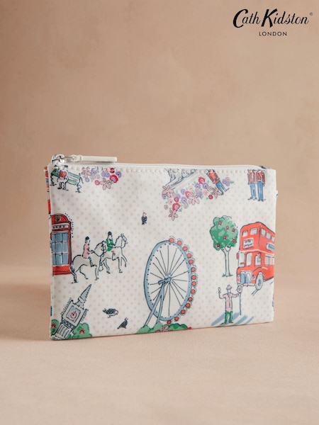 Cath Kidston Ecru Lovely London 100% Cotton Zip Purse (AA4364) | £10
