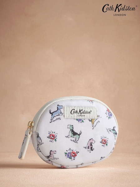 Cath Kidston Ecru Billy Dog 100% Cotton Round Pocket Purse (AA4375) | £14